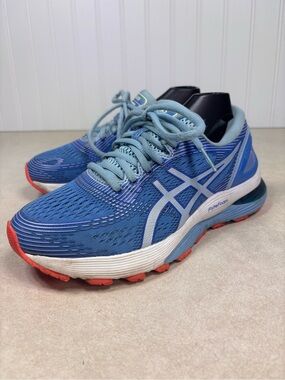 ASICS gel nimbus 21 mesh sneakers coastal blue skylight colorway women’s sz 6